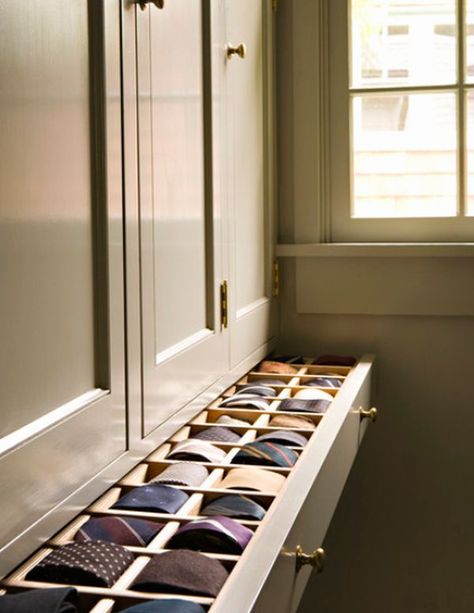 Closet Features That Make Storage A Breeze Tie Drawer, Tie Storage, Men Closet, Dream Closets, Closet Inspiration, Room Closet, Beautiful Interior Design, Master Closet, Closet Space