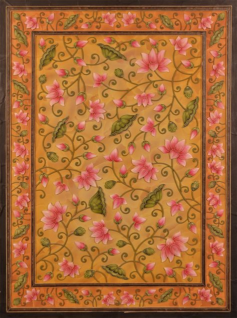 Print Portfolio, 3d Relief Art, Mughal Art Paintings, Lotus Painting, Relief Art, Birthday Designs, Persian Art Painting, Kalamkari Painting, Wedding Backdrops