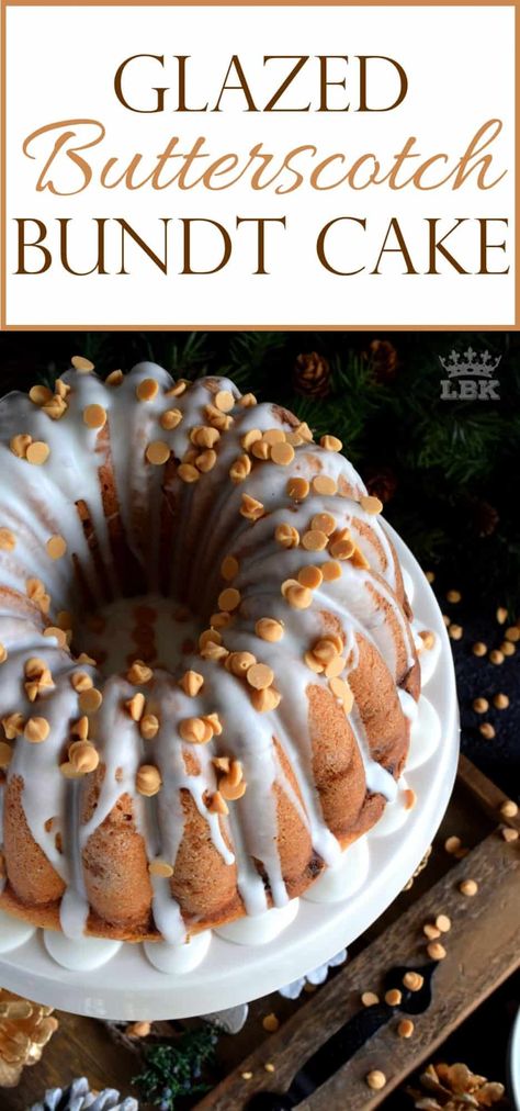 Butterscotch Pound Cake, Butterscotch Bundt Cake, Butterscotch Chip, Butterscotch Recipes, Christmas Bundt Cake, Frosted Cranberry, Banana Bundt Cake, Banana Bundt, Easy Cakes To Make