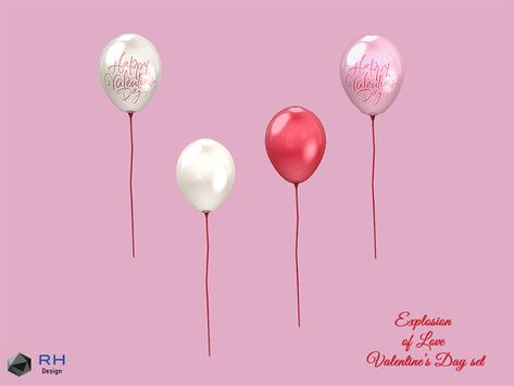 Sims 4 Seasons, 4th Birthday Cakes, Sims 4 Clutter, Its A Girl Balloons, Sims 4 Mods Clothes, Red Balloon, Pink Balloons, Pink Birthday, 4th Birthday Parties