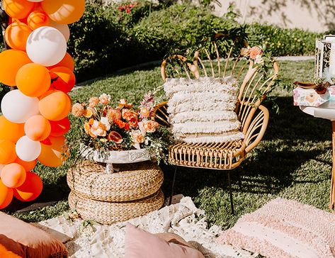 Bright Orange Citrus Bridal Shower with Boho Details - Inspired By This Cozy Party, Bridal Shower Favors Cheap, Bridal Shower Decorations Elegant, Citrus Theme, Jordan Baby Shower, Bridal Shower Favors Diy, Brunch Decor, Bridal Shower Inspo, Bridal Shower Decorations Diy