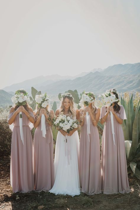 Bridesmaid Dress Color Schemes, Modest Bridesmaid Dresses Long, Mauve Bridesmaid Dress, Pastel Bridesmaid Dresses, Mumu Wedding, Neutral Bridesmaid Dresses, Mauve Wedding, Stunning Bridesmaid Dresses, Bridesmaid Dresses With Sleeves