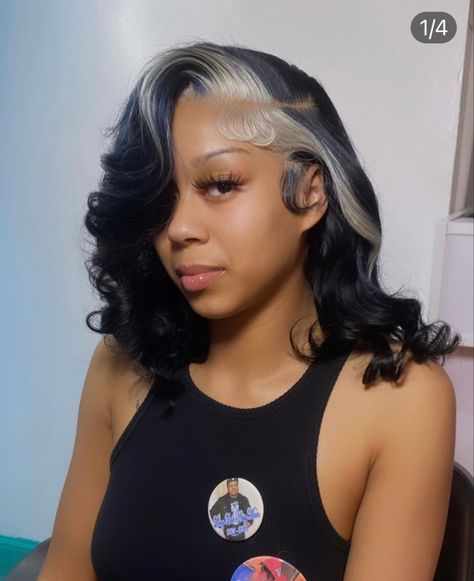 Colored Bob Hairstyles For Black Women, Colored Bob, Bob Hairstyles For Black Women, Colored Bobs, Dope Hairstyles, Hairstyles For Black Women, Front Lace Wigs Human Hair, Hair Inspiration Color, Color Inspo