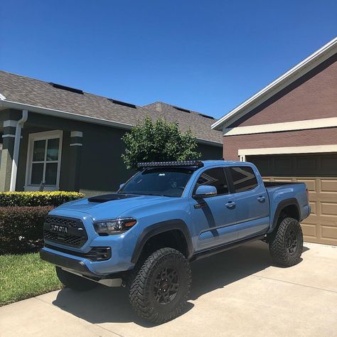 Toyocars Customs on Instagram: “‘18 Taco TRD Pro Cavalry Blue @bdssuspensions 6” coilover suspension @nittotire trail grapplers 35x12.5 with trd 17” rims @rigidindustries…” Lifted Tacoma, Toyota Tacoma Lifted, Toyota Tacoma Mods, Tacoma Accessories, Tacoma Mods, Toyota Tacoma 4x4, Tacoma 4x4, 2017 Toyota Tacoma, Tundra Truck