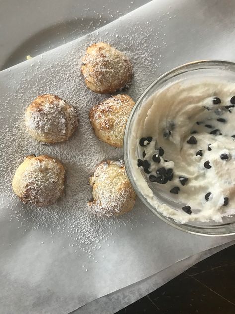 Zeppole with Cannoli Dip is one of my favorite recipes from my new cookbook. Cannoli Dip, Healthy Air Fryer, Crispy French Fries, Sweet Dips, Dana White, Sweet Potato Hash, Ras El Hanout, Air Fryer Healthy, Potato Skins