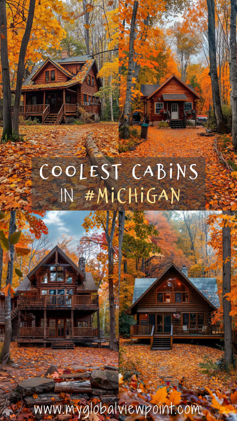 Beautiful Michigan cabins in the woods and mountains Michigan Cabin Rentals, Michigan Winter Getaways, Michigan Airbnb, Michigan Cabin, Michigan Lake House, Michigan Christmas, Cheap Cabins, Upper Michigan, Deep In The Woods