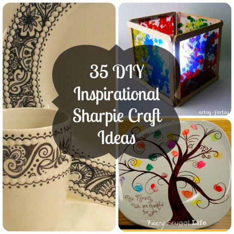 Romantic Diy Gifts, Sharpie Projects, Sharpie Colors, Marker Crafts, Customized Mugs, Sharpie Crafts, Pillows Decorative Diy, Diy Sharpie, Diy Wax