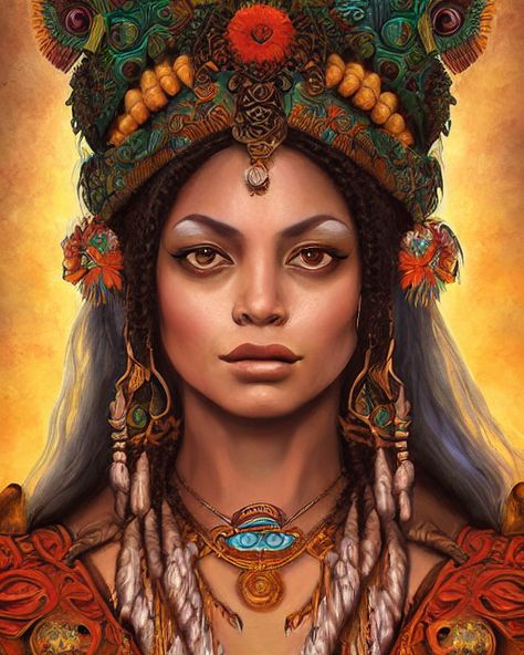 prompthunt: digital painting of ixchel, mayan goddess of fertility by filipe pagliuso and justin gerard, symmetric, fantasy, highly detailed, realistic, intricate, portrait, sharp focus, tarot card Ixchel Goddess, Maya Goddess, Mayan Goddess, Justin Gerard, Goddess Of Fertility, Photo Prompts, Perspective Photography, Action Photography, Graphic Novel Art