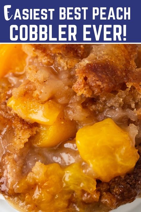 Canned Peach Cobbler Recipe, Best Peach Cobbler, Cobbler Recipes Easy, Crisp Topping, Southern Peach Cobbler, Easy Peach Cobbler Recipe, Cobbler Easy, Peach Dessert Recipes, Peach Cobbler Easy