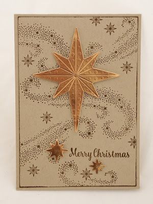 Christmas card using Stampin Up Star of light stamps & Starlight die discount bundle. Quick & easy minumum supply card. By Di Barnes #colourmehappy Diy Christmas Cards Easy, Diy Christmas Star, Christmas Cards 2017, Christmas Card Inspiration, Star Cards, Homemade Christmas Cards, Stampin Up Christmas Cards, Stampin Up Christmas, Diy Christmas Cards