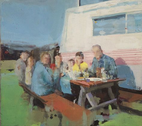 Justin Duffus‘s paintings aren’t straight-up creepy like some of the other artists we’re featuring this month, but the lack... Country Room, Bay Area Figurative Movement, Figurative Kunst, Richard Diebenkorn, Kunst Inspiration, Abstract Expressionist, Rembrandt, Pablo Picasso, Figure Painting