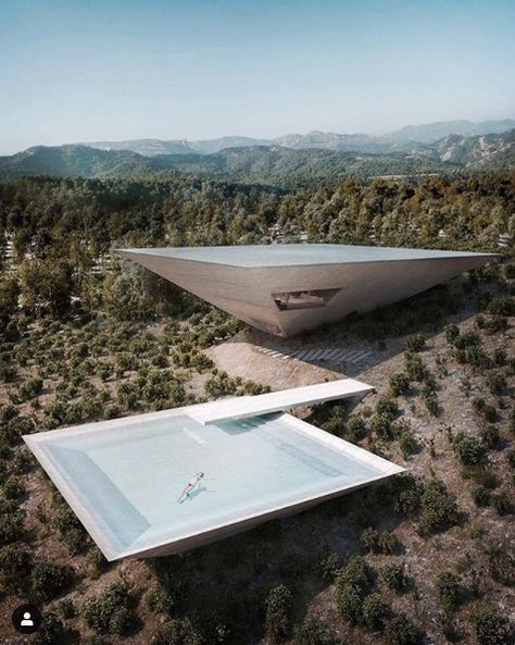 Solo Houses, by Makoto Takei + Chie Nabeshima /TNA. Pyramid House, Inverted Pyramid, Concrete Architecture, Unusual Buildings, Santiago Calatrava, Décor Boho, Zaha Hadid, Dream Holiday, 가을 패션