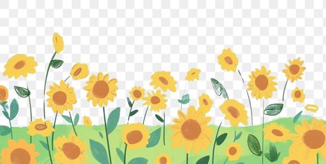 Sunflower Field Landscape, Painting Animation, Field Illustration, Sunflower Illustration, Cute Sunflower, Field Landscape, Sunflower Field, Sunflower Fields, Landscape Painting