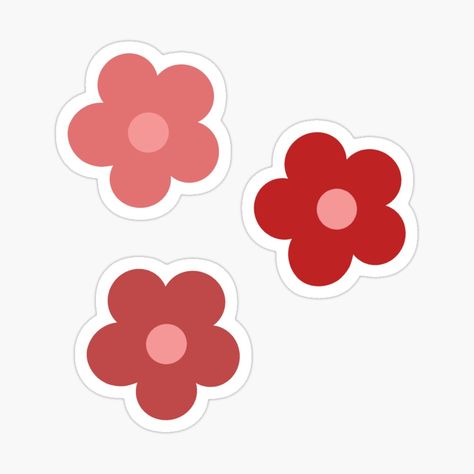 Get my art printed on awesome products. Support me at Redbubble #RBandME: https://www.redbubble.com/i/sticker/Red-Flowers-by-maddiejohnsonr/124629977.EJUG5?asc=u Red Aesthetic Printable, Red Cute Stickers, Red Scrapbook Stickers, Pink And Red Stickers, Red Stickers Printable, Aesthetic Red Stickers, Red Stickers Aesthetic Printable, Red Stickers Aesthetic, Red Flowers Drawing