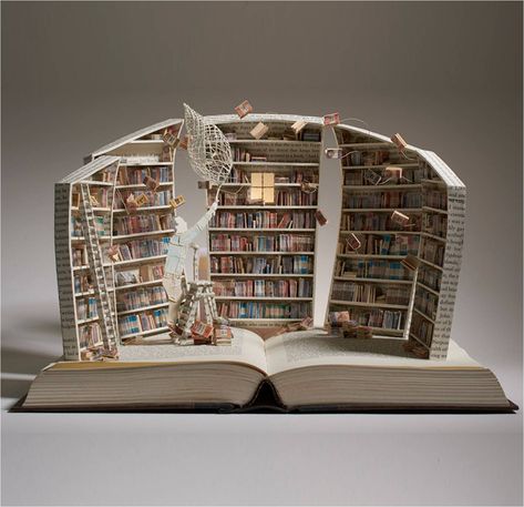 Su Blackwell: The Book Collector, 2018 Tunnel Book, Book Sculpture, English Artists, Book Projects, Paper Artist, Paper Sculpture, Shadow Boxes, Altered Books, Book Page