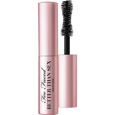 Makeup Hacks Mascara, Buy Makeup Online, Mascara Too Faced, Travel Size Makeup, Lengthening Mascara, Makeup To Buy, Black Travel, Volume Mascara, Too Faced Cosmetics