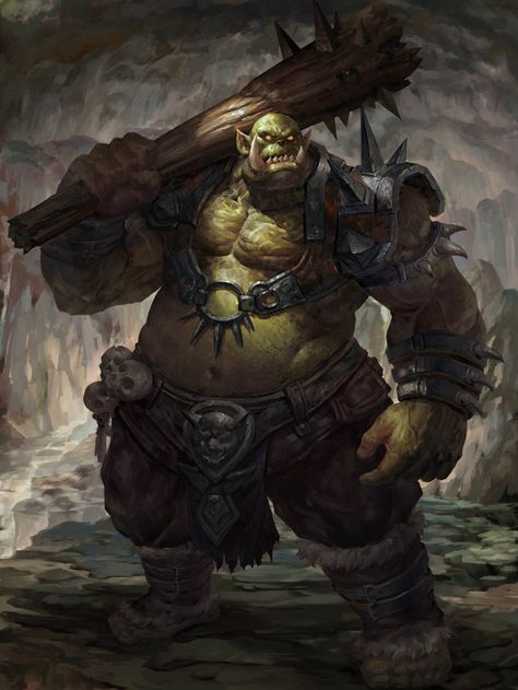 Orc gigante Orc Warrior, Heroic Fantasy, Gothic Fantasy Art, Dnd Monsters, 다크 판타지, Fantasy Races, Fantasy Monster, Wow Art, Creature Concept Art