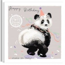 Panda Twerk Birthday Card Digital Artwork Illustration, Music Card, Design Club, Gift Holders, Panda Print, Ink Ideas, Party Hat, Animal Birthday, Funny Birthday Cards