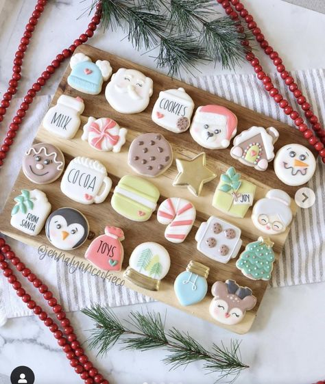 Advent Calendar Cookies, Calendar Cookies, Xmas Cookie, Christmas Sugar Cookies Decorated, Cookie Glaze, Jenna Lynn, Winter Cookies, Winter Cookie, Sugar Cookie Designs