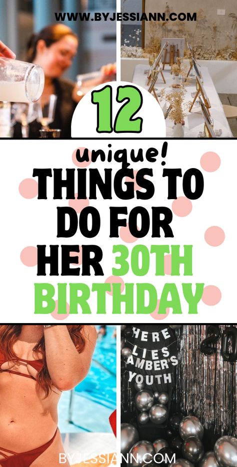 12 Unique Things to Do for a Woman's 30th Birthday - 30th Birthday Ideas for Her! 30th Birthday Party Women, Dirty 30 Party, 30th Birthday Ideas, Birthday Getaway, 30th Birthday Ideas For Women, 30th Bday Party, 30th Party, Birthday Ideas For Her, High Tea Party