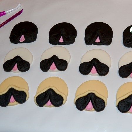 How I made these Cute Pug Face Cupcake Toppers – Cakes by Carrie-Anne Pug Cake Topper, Bailey Cupcakes, Dog Face Cupcakes, Scrunched Up Face, Pug Cakes, Pug Dog Cake, Pug Cupcakes, Baileys Cupcakes, Puppy Dog Cakes