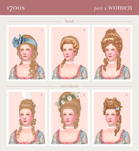 THE SIMLINE Sims 4 Cc Old Fashioned Hair, Sims 4 Royal Hair Cc, Marie Antoinette Sims 4 Cc, Sims 4 Rococo Hair, Sims 4 Cc Regency Hair, Rococo Sims 4, Sims 4 Royal Hair, Sims 4 Regency Hair, Sims 4 Sabrina Carpenter