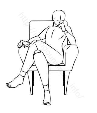 Woman Sitting On A Chair Pose Reference, Sit Down Poses, Sit Like A Lady, Mannequin Drawing, Sitting Pose Reference, Chair Drawing, Witch Design, Wall Drawing, Art Chair