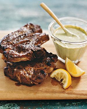 Herb Aioli Recipe, Herb Aioli, Lamb Shoulder Chops, Grilled Lamb Chops, Aioli Recipe, Lamb Shoulder, Grilled Meats, Lamb Dishes, Grilled Lamb