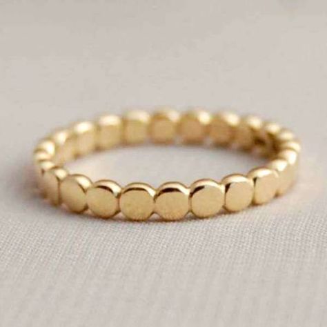 Simple Gold Rings Everyday, Gold Stacked Rings, Plain Gold Rings, Gold Ring Design For Women, Pebble Collection, Band Rings Women, Unusual Wedding Rings, Solid Gold Bangle, Beautiful Gold Rings