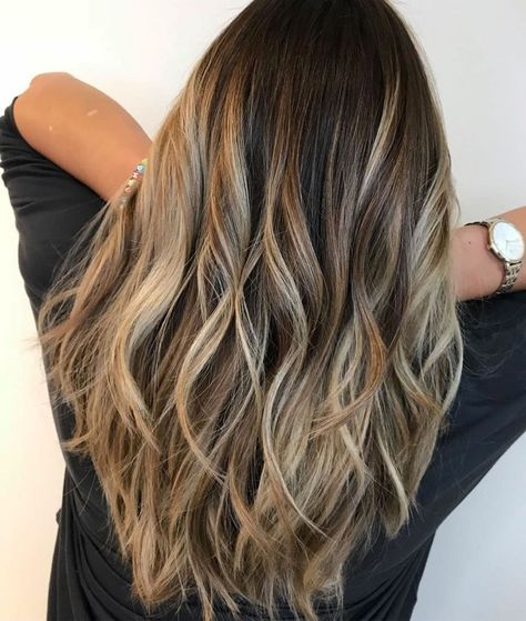 Blonde Brown Hair Color, Boliage Hair, Grey Balayage, Balayage Long Hair, Hair Winter, Balayage Hair Color, Bronde Balayage, Balayage Hair Dark, Balayage Blonde