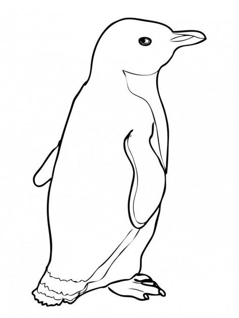 Free Printable Penguin Coloring Pages For Kids Penguin Drawing Easy, Polar Bear Winter Craft, Penguin Coloring Page, Coloring Template, Bratz Coloring, Minions Coloring Pages, Penguin Coloring Pages, Adelie Penguin, Penguin Coloring