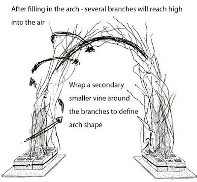 Out My front Door: branch arch project Wedding Arch With Lights, Tree Branch Wedding Arch, Arch With Lights, Arch Doors, Branch Arch Wedding, Wedding Cakes Designs, Tree Branch Wedding, Branch Centerpieces Wedding, Diy Wedding Arch