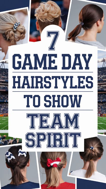 Score big on game day with these 7 stylish hairstyles that scream team spirit! Whether youre cheering from the stands or hosting a watch party, these easy-to-follow looks will keep you feeling glamorous while showcasing your team colors. Ready to stand out and show your pride? Lets get styling! Gameday Hairstyles, Game Day Hairstyles, Fun Braids, Chic Ponytail, Day Hairstyles, Stylish Hairstyles, Hair Chalk, Hat Hair, Game Day Hair