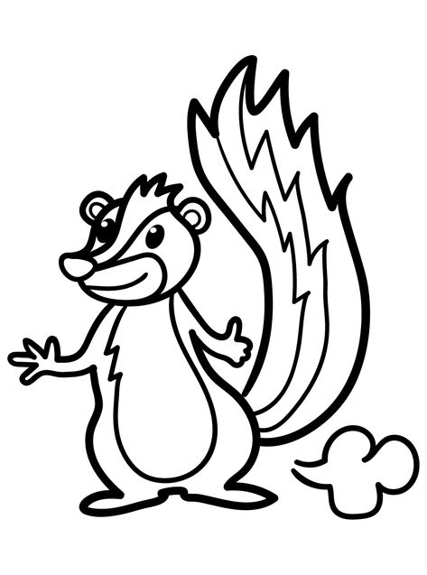 Skunk - Lol Coloring Pages Skunk Craft, Lol Coloring Pages, Lol Coloring, Clipart Black And White, Pre School, Art Table, Coloring Book Pages, Book Pages, Coloring Books