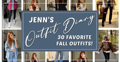 Outfit Diaries - 30 Pictures of My Favorite Recent Fall Outfits! | The Rambling Redhead Rambling Redhead, Redhead Fashion, Outfit Photos, Comfy Jeans, Loose Tees, School Looks, Jean Belts, Holiday Party Outfit, Bow Flats