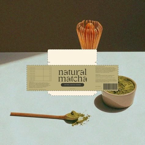 Taylor Amy ✷ Design Studio on Instagram: “Hello Label Design Okay, So this brief may have just been another excuse to work with packaging and or labels… I focus my skill set and…” Matcha Label Design, Oat Milk Packaging Design, Matcha Packaging Design, Eco Font, Tea Template, Herbal Illustration, Matcha Packaging, Matcha Branding, Food Frame