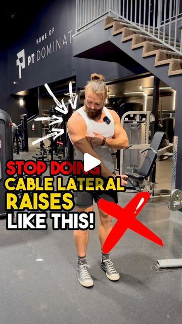 Jake - Lifestyle Coach on Instagram: "❌Stop doing cable lateral raises this way! Do this instead! . ⚠️The cables offer us an exceptional opportunity to challenge the shoulder in its lengthened range, because we can change where the resistance is coming from with the pulley system. . 👉DBs offer us to challenge those shoulders in the mid to shortened range to a great degree and are an amazing movement, but the cables allow us to take it to the next level and challenge that lengthened range. This is what a lot of people don’t hit when they train delts. . ❗️Most research is pointing to the fact that overloading that lengthened range is what we should do and even maybe focus on it if our goal is muscle building. . 👉Watch the video as I explain how you should set it up correctly and get the mo Delts Workout, Lifestyle Coach, Pulley System, Set It Up, Lateral Raises, Lifestyle Coaching, Arm Day, Back Fat, Shoulder Press