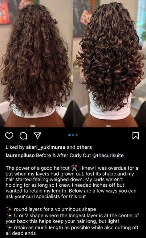 Long Rounded Layers Haircut Curly, Curly Haircuts Layers Natural Curls, V Haircut For Long Hair Curly, Butterfly Haircut Long Hair Curly, Layered Haircuts For Long Curly Hair, V Shape Curly Haircut, Haircut Ideas For Curly Wavy Hair, Short Layers On Curly Hair, Long Wavy Haircut Ideas