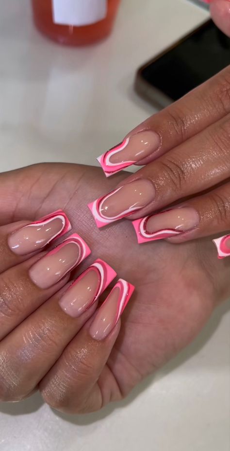 Nail Ideas Square Medium Summer, Nails Summer Basic, Summer Nails Tapered Square, Medium Tapered Square Nails Designs, Summer Acrylic Nails Square Medium, Short Tapered Square Nails Designs, Summer Nails Square Medium, Medium Short Nails Acrylic Square, Square Medium Nails