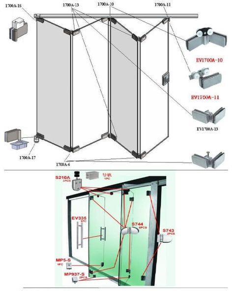 Stainless steel Glass folding door fitting or glass door accessories Asma Kat, Detail Arsitektur, Folding Glass Doors, Eksterior Modern, Mobile Home Porch, Folding Door, Door Fittings, Door Detail, Back Porch Ideas Covered