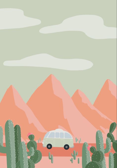 Wanderlust Illustration, Desert Color Palette, Desert Illustration, Drawings Inspo, Amazing Illustrations, Mountain Aesthetic, Desert Colors, Celebrity Guys, Painting Party