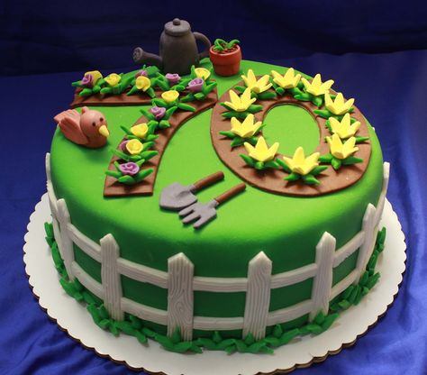 80th Birthday Cake For Men, Vegetable Garden Cake, Garden Theme Cake, Gardening Cake, Garden Birthday Cake, Vegetable Cake, 90th Birthday Cakes, Garden Cake, 70th Birthday Cake