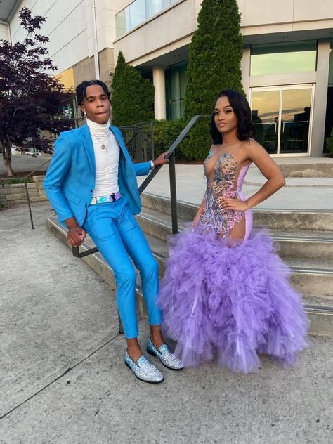 Follow me for more !! Prom Outfits For Guys, Long Sleeve Mermaid Prom Dress, Long Mermaid Dress, Prom Dress Black, Prom Couples, Purple Prom, Evening Mini Dresses, Prom Girl Dresses, Senior Prom Dresses