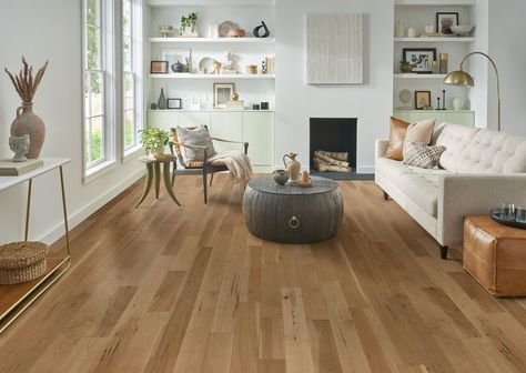 Clean Inspiration, Plywood Subfloor, Solid Hardwood Flooring, Hickory Flooring, Timeless Interiors, Hickory Wood, Solid Hardwood Floors, Engineered Hardwood Flooring, Engineered Wood Floors