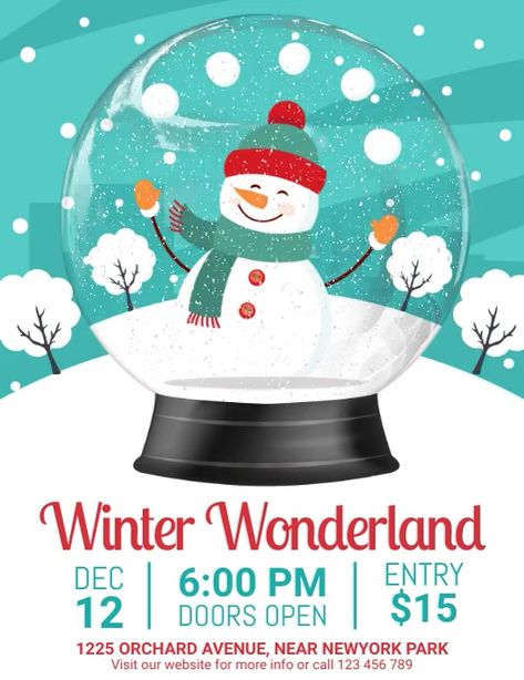 Winter Poster Ideas, Winter Poster Design, Winter Wonderland Poster, School Event Poster, Winter Wonderland Ball, Stuco Ideas, Snow City, Winter Gala, Prom Posters