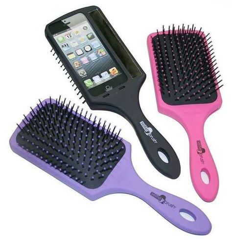 Someone Invented A Hairbrush Selfie Machine Or Something | Someone Invented A Hairbrush Selfie Machine Or Something Weird Phone Cases, Phone Items, Best Selfies, Hair Brushes, Unique Gifts For Women, Cool Tech, Iphone Accessories, Cute Phone Cases, Coque Iphone