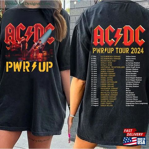 Vintage 2024 Ac Dcworld Tour Shirt Acdc Band 90S Vinatge Hoodie Classic Check more at https://devianartdesigns.com/product/vintage-2024-ac-dcworld-tour-shirt-acdc-band-90s-vinatge-hoodie-classic/ Acdc Band, Outfit Rock, Tour Shirt, Trending Tshirts, Ac Dc, Band, Sweatshirts, Music, T Shirt