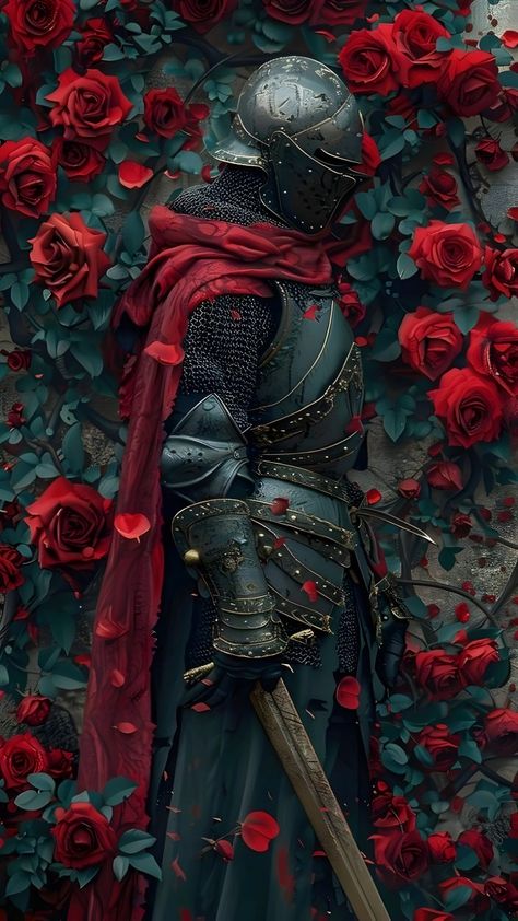 Knights Art, Knight Wallpaper, Knight Tattoo, Red Knight, Dark Fantasy Artwork, Fantasy Tattoos, Iphone Wallpaper Hd Nature, Knight Art, Top Girls