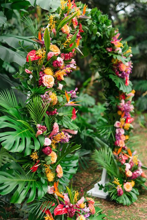 Tropical Mehendi Decor, Tropical Flower Garland, Tropical Event Design, Tropical Gala, Tropical Photo Backdrop, Tropical Theme Decor, Vibrant Tropical Wedding, Tropical Wedding Arch, Tropical Paradise Theme