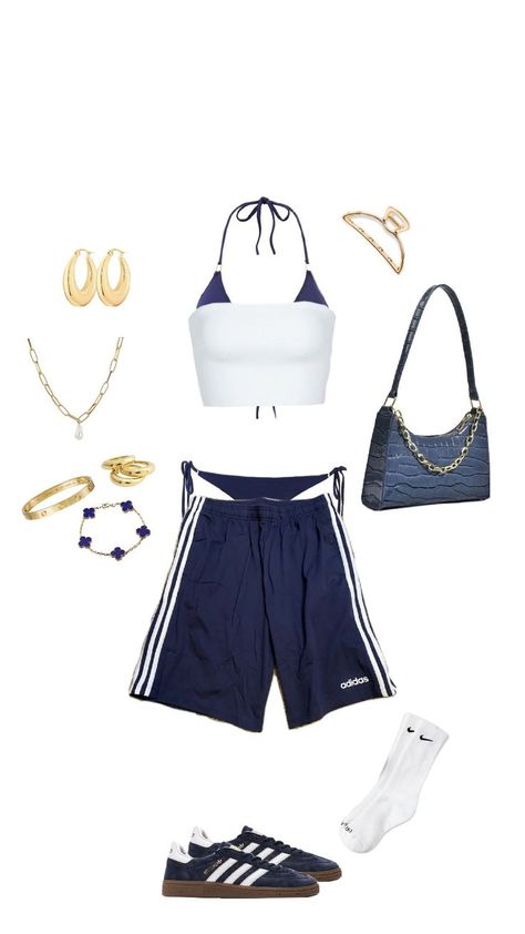 adidas shorts, navy blue, adidas spezial Blue Adidas Spezial, Adidas Shorts Outfit, Blue Adidas Shorts, Navy Blue Adidas, Adidas Spezial, Shorts Outfit, Adidas Shorts, Really Cute Outfits, Blue Adidas